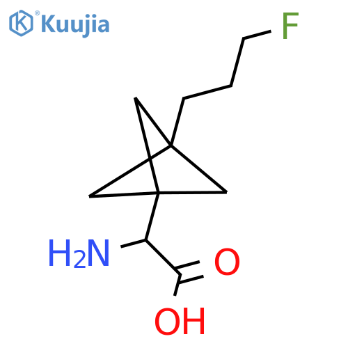 2-Amino-2-[3-(3-fluoropropyl)-1-bicyclo[1.1.1]pentanyl]acetic acid structure