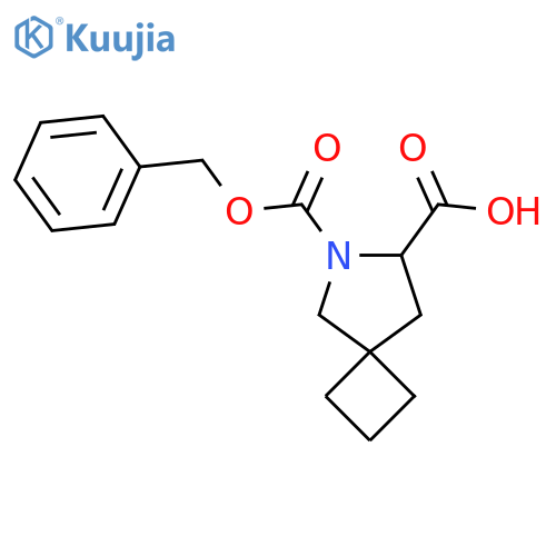 6-Phenylmethoxycarbonyl-6-azaspiro[3.4]octane-7-carboxylic acid structure