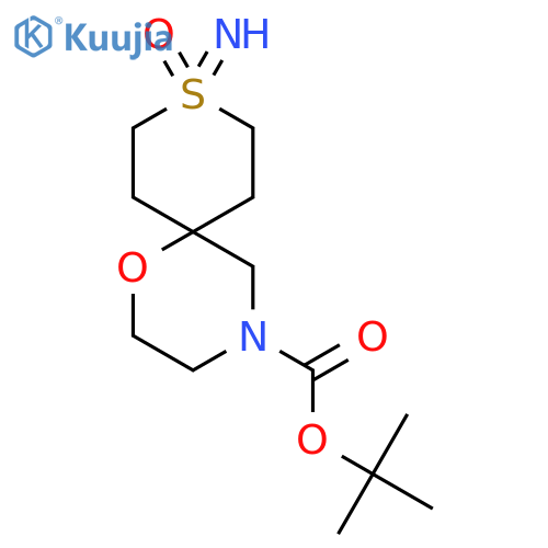 Tert-butyl 9-imino-9-oxo-1-oxa-9lambda6-thia-4-azaspiro[5.5]undecane-4-carboxylate structure