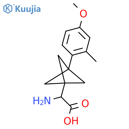 2-Amino-2-[3-(4-methoxy-2-methylphenyl)-1-bicyclo[1.1.1]pentanyl]acetic acid structure