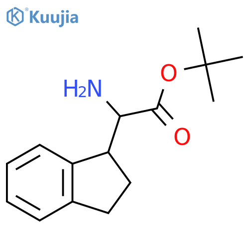 Tert-butyl 2-amino-2-(2,3-dihydro-1H-inden-1-yl)acetate structure
