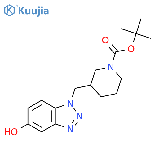 tert-butyl 3-[(5-hydroxy-1H-1,2,3-benzotriazol-1-yl)methyl]piperidine-1-carboxylate structure