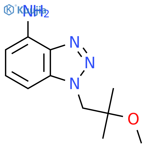 1-(2-methoxy-2-methylpropyl)-1H-1,2,3-benzotriazol-4-amine structure