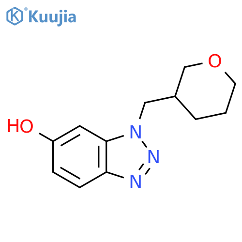 1-[(oxan-3-yl)methyl]-1H-1,2,3-benzotriazol-6-ol structure