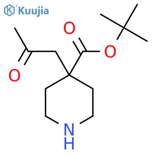 Tert-butyl 4-(2-oxopropyl)piperidine-4-carboxylate structure