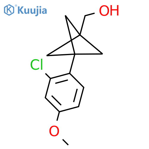 [3-(2-Chloro-4-methoxyphenyl)-1-bicyclo[1.1.1]pentanyl]methanol structure