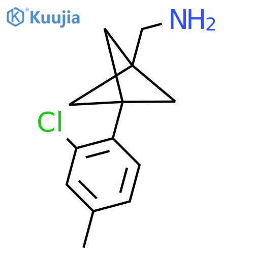 [3-(2-Chloro-4-methylphenyl)-1-bicyclo[1.1.1]pentanyl]methanamine structure
