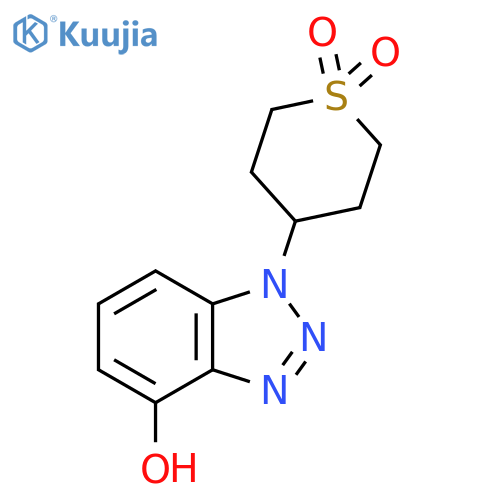 4-(4-hydroxy-1H-1,2,3-benzotriazol-1-yl)-1lambda6-thiane-1,1-dione structure