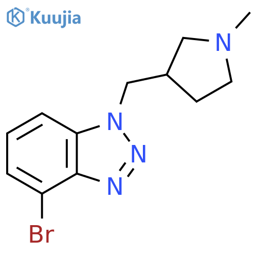 4-bromo-1-[(1-methylpyrrolidin-3-yl)methyl]-1H-1,2,3-benzotriazole structure
