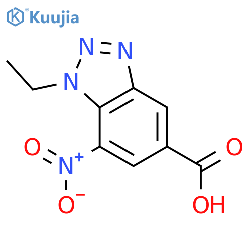 1-ethyl-7-nitro-1H-1,2,3-benzotriazole-5-carboxylic acid structure