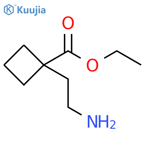 Cyclobutanecarboxylic acid, 1-(2-aminoethyl)-, ethyl ester structure