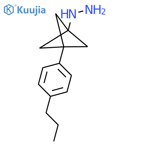 [3-(4-Propylphenyl)-1-bicyclo[1.1.1]pentanyl]hydrazine structure