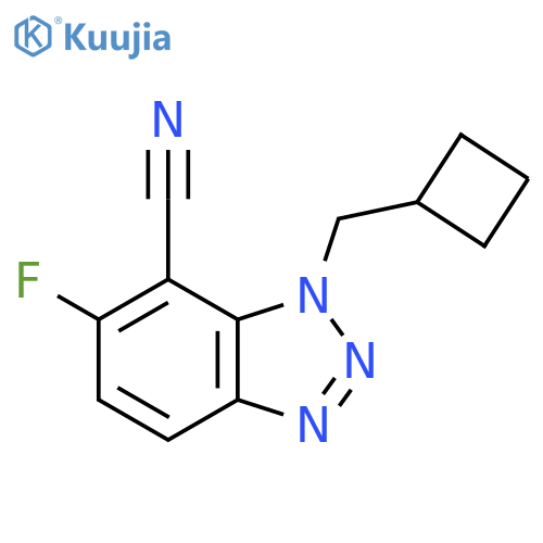1-(cyclobutylmethyl)-6-fluoro-1H-1,2,3-benzotriazole-7-carbonitrile structure