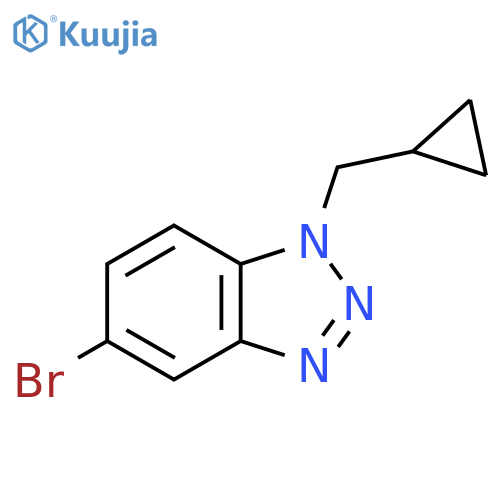 5-bromo-1-(cyclopropylmethyl)-1H-1,2,3-benzotriazole structure