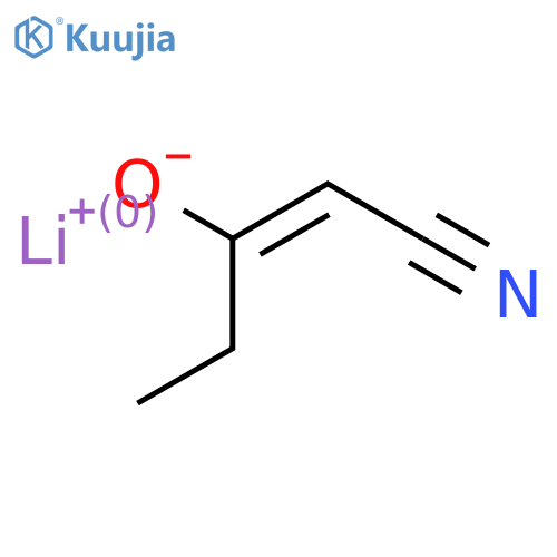 Lithium;(E)-1-cyanobut-1-en-2-olate structure