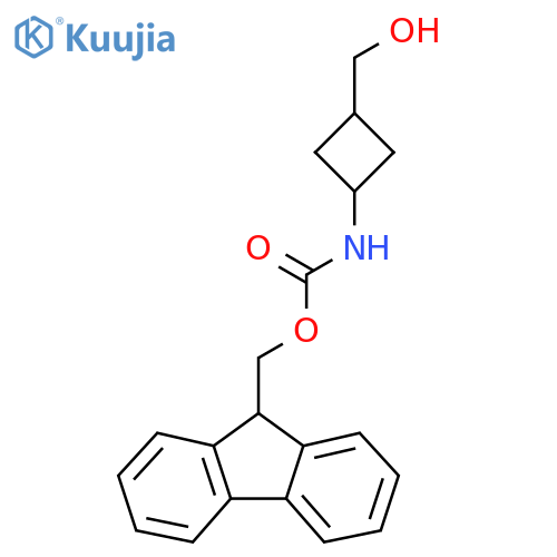 (9H-fluoren-9-yl)methyl N-[3-(hydroxymethyl)cyclobutyl]carbamate structure
