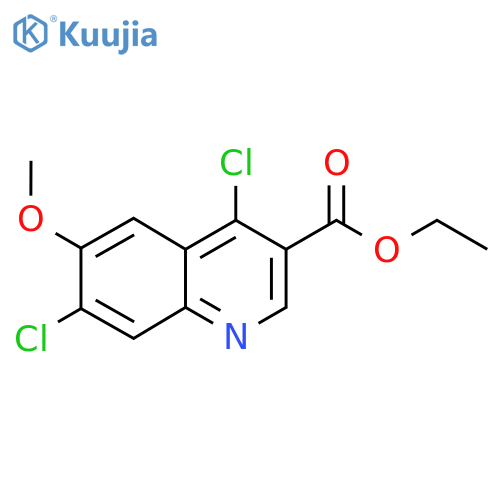 Ethyl 4,7-dichloro-6-methoxyquinoline-3-carboxylate structure