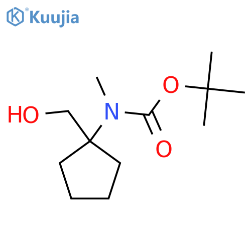 tert-butyl N-[1-(hydroxymethyl)cyclopentyl]-N-methylcarbamate structure