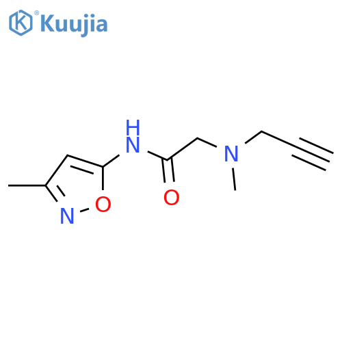 2-methyl(prop-2-yn-1-yl)amino-N-(3-methyl-1,2-oxazol-5-yl)acetamide structure