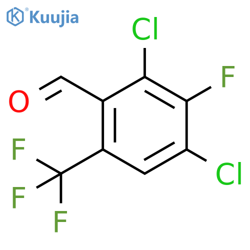 2,4-Dichloro-3-fluoro-6-(trifluoromethyl)benzaldehyde structure