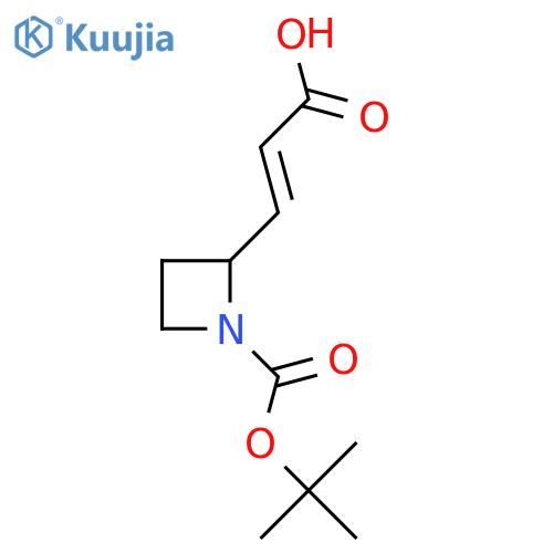 (2E)-3-{1-(tert-butoxy)carbonylazetidin-2-yl}prop-2-enoic acid structure