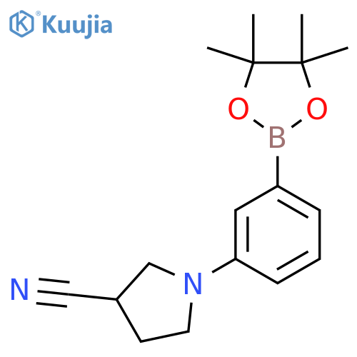 1-(3-(4,4,5,5-Tetramethyl-1,3,2-dioxaborolan-2-yl)phenyl)pyrrolidine-3-carbonitrile structure
