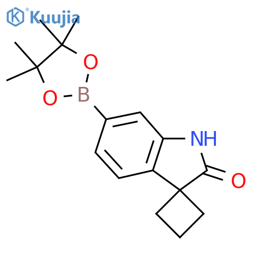 6'-(4,4,5,5-Tetramethyl-1,3,2-dioxaborolan-2-YL)spiro[cyclobutane-1,3'-indolin]-2'-one structure