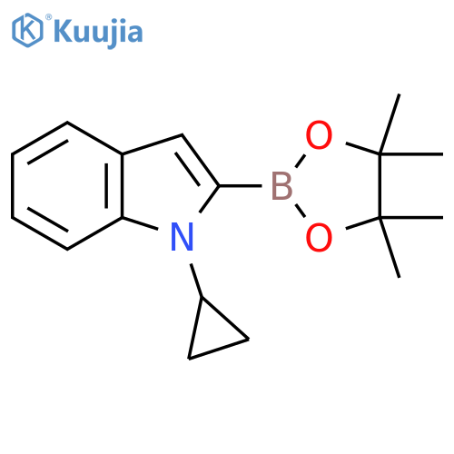 1-Cyclopropyl-2-(4,4,5,5-tetramethyl-1,3,2-dioxaborolan-2-yl)-1H-indole structure