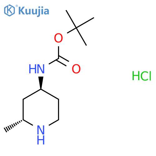 (2R,4S)-(2-Methyl-piperidin-4-yl)-carbamic acid tert-butyl ester hydrochloride structure