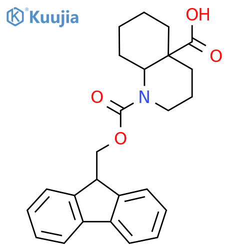 1-{[(9H-fluoren-9-yl)methoxy]carbonyl}-decahydroquinoline-4a-carboxylic acid structure