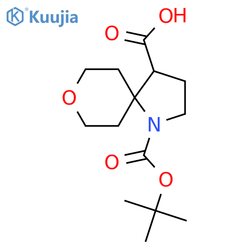 1-(1,1-Dimethylethyl) 8-oxa-1-azaspiro[4.5]decane-1,4-dicarboxylate structure