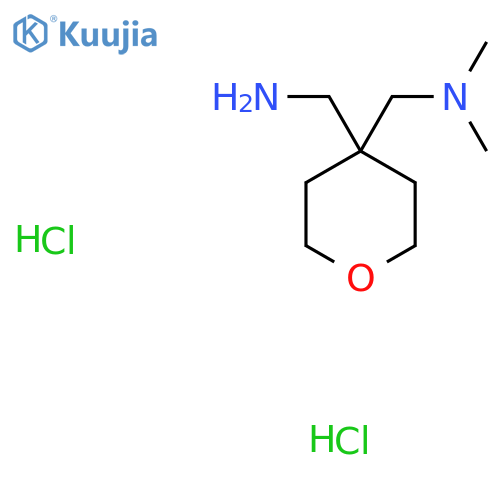 [4-[(Dimethylamino)methyl]oxan-4-yl]methanamine;dihydrochloride structure