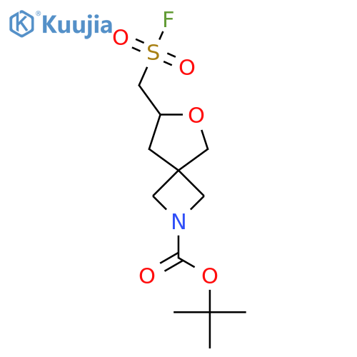 Tert-butyl 7-[(fluorosulfonyl)methyl]-6-oxa-2-azaspiro[3.4]octane-2-carboxylate structure