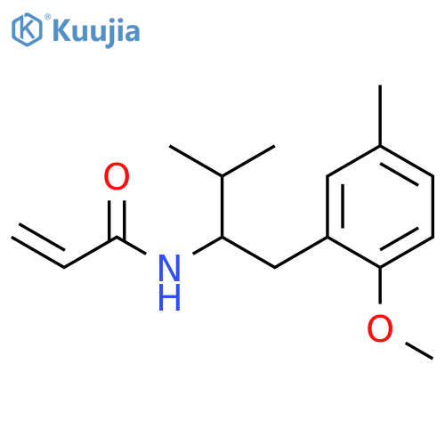 N-1-(2-methoxy-5-methylphenyl)-3-methylbutan-2-ylprop-2-enamide structure
