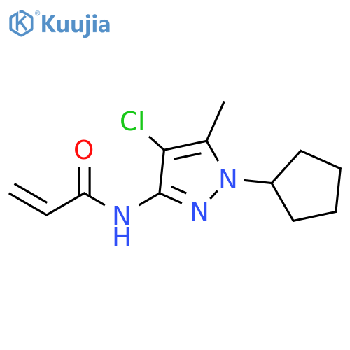 N-(4-Chloro-1-cyclopentyl-5-methyl-1H-pyrazol-3-yl)-2-propenamide structure