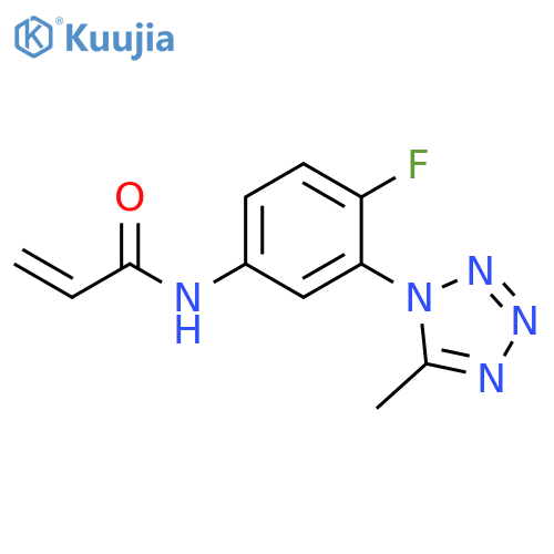N-[4-Fluoro-3-(5-methyl-1H-tetrazol-1-yl)phenyl]-2-propenamide structure