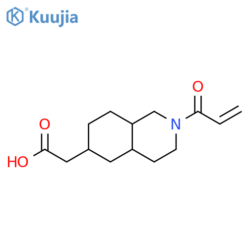 2-2-(prop-2-enoyl)-decahydroisoquinolin-6-ylacetic acid structure