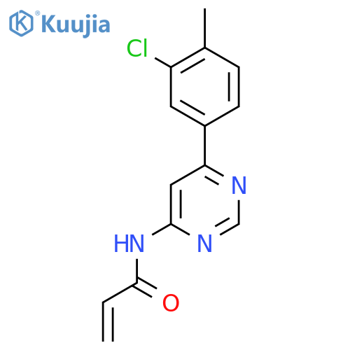 N-6-(3-chloro-4-methylphenyl)pyrimidin-4-ylprop-2-enamide structure