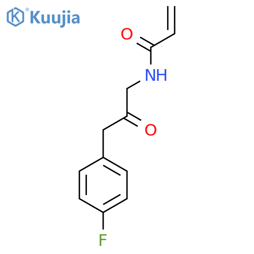 N-3-(4-fluorophenyl)-2-oxopropylprop-2-enamide structure