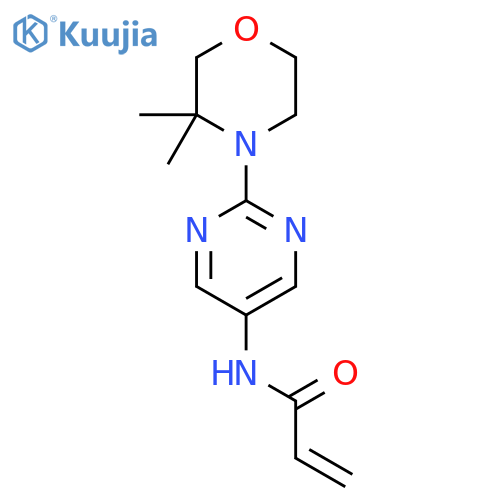 N-[2-(3,3-Dimethyl-4-morpholinyl)-5-pyrimidinyl]-2-propenamide structure