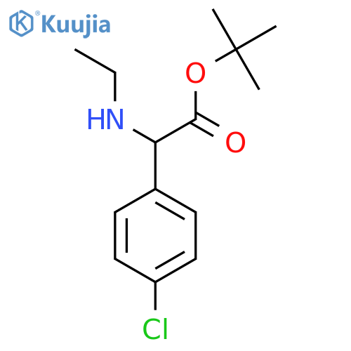 Tert-butyl 2-(4-chlorophenyl)-2-(ethylamino)acetate structure