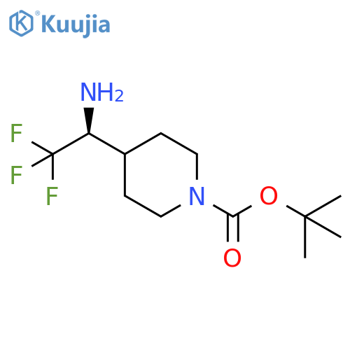 TERT-BUTYL 4-[(1S)-1-AMINO-2,2,2-TRIFLUORO-ETHYL]PIPERIDINE-1-CARBOXYLATE structure