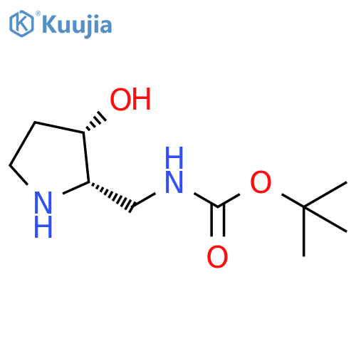 tert-butyl N-[[(2S,3S)-3-hydroxypyrrolidin-2-yl]methyl]carbamate structure