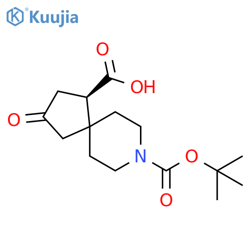(4R)-8-tert-butoxycarbonyl-2-oxo-8-azaspiro[4.5]decane-4-carboxylic acid structure