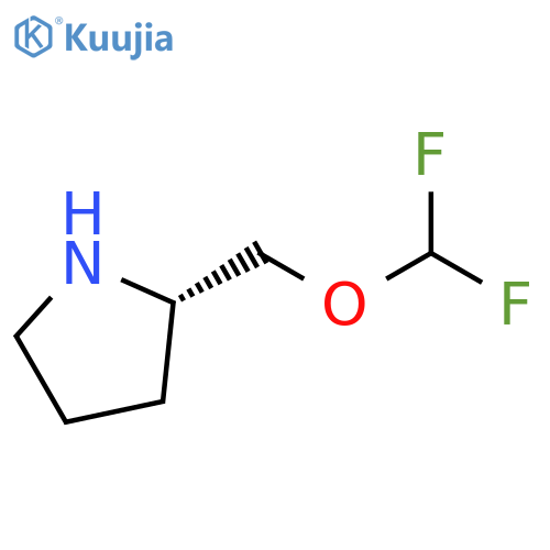 (2S)-2-(difluoromethoxymethyl)pyrrolidine structure