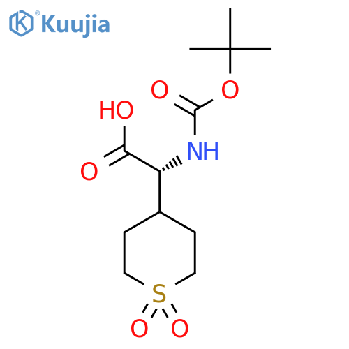 (2R)-2-(tert-butoxycarbonylamino)-2-(1,1-dioxothian-4-yl)acetic acid structure