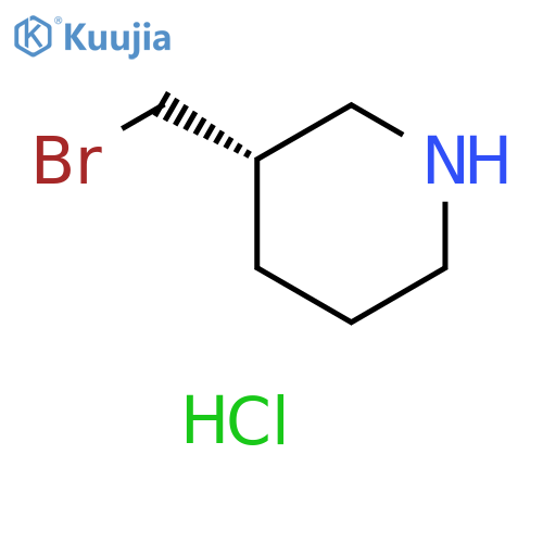 (3S)-3-(bromomethyl)piperidine;hydrochloride structure