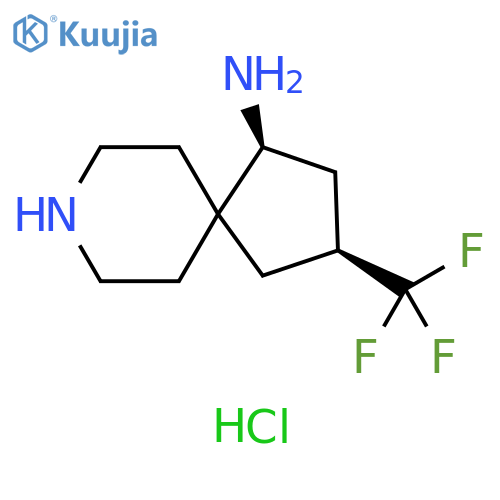 (2S,4S)-2-(trifluoromethyl)-8-azaspiro[4.5]decan-4-amine;dihydrochloride structure