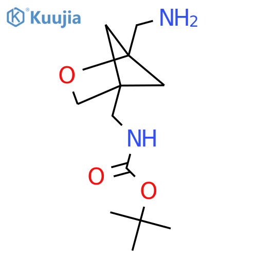 tert-butyl N-[[1-(aminomethyl)-2-oxabicyclo[2.1.1]hexan-4-yl]methyl]carbamate structure