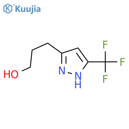 3-[5-(trifluoromethyl)-1H-pyrazol-3-yl]propan-1-ol structure